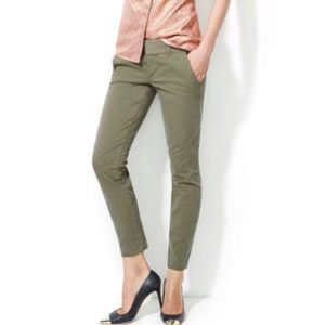 J. Crew Andie chino pants olive straight cropped